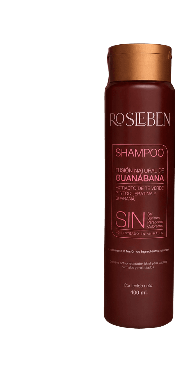 Shampoo de guanábana ROSLEBEN de 400 ml, producto capilar ROSLEBEN