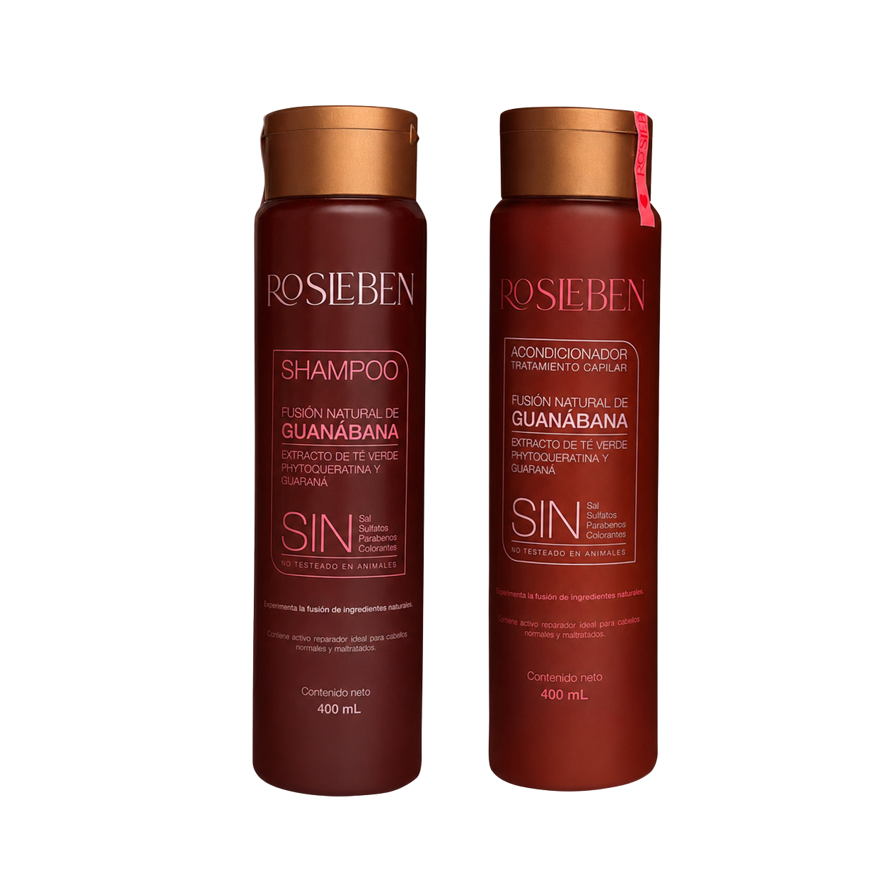 Dúo ROSLEBEN — Shampoo y Acondicionador Fusión Natural de Guanábana
